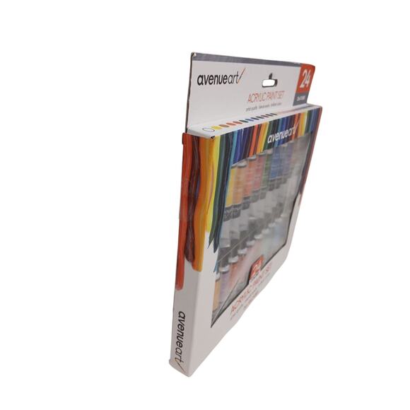 Artist Quality Acrylic Paint Set 24 Tubes Blends Easily Brilliant Colors Pro - Picture 9 of 16